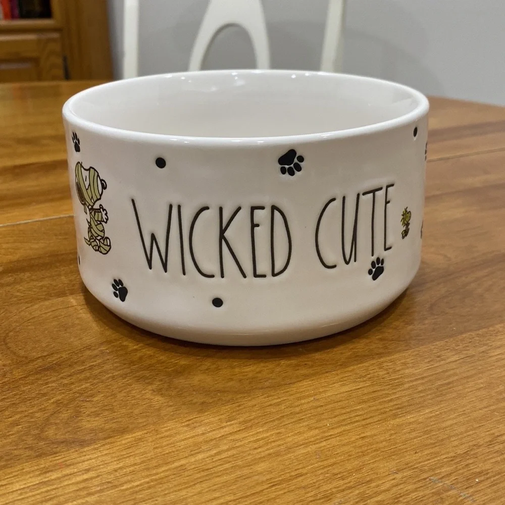 NWOT. Rae Dunn, ceramic dog bowl.